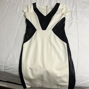 Cream & black colored snake skin dress 🐍. Size 8 from cache. Amazing material